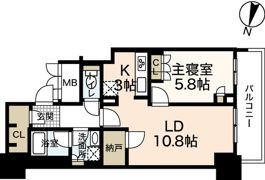 グランクロスタワー広島 アイコートの間取り画像