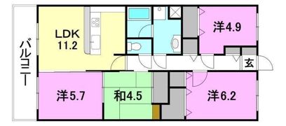 サントノーレ石手の間取り画像