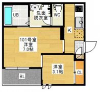 REGALEST CARP ロードの間取り画像