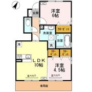 D－room小矢部 D棟の間取り画像