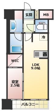 プレサンス江坂ベルフィーヌの間取り画像