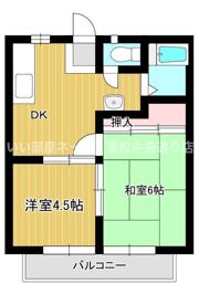 パナハイツチェリーB棟の間取り画像