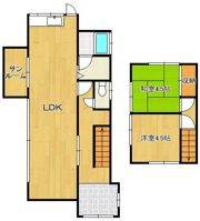 塔野3丁目戸建(地番:887-10)の間取り画像