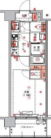 ハーモニーレジデンス東京アーバンスクエア#002の間取り画像