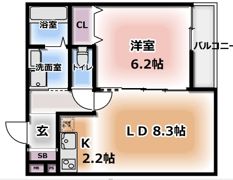 フジパレス月出町の間取り画像