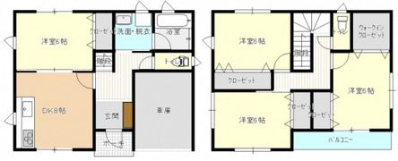 草田貸家の間取り画像