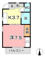 サンライフ中庄Ⅱの間取り画像