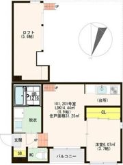蛍池ヒルズ バルの間取り画像