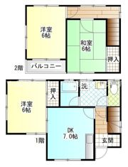 遠藤貸家 B号棟の間取り画像