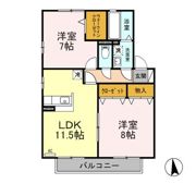 リビングタウン三本柳 Cの間取り画像