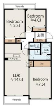 キャピタルマンション志木の間取り画像