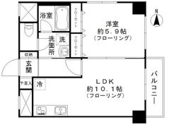 クレール鳩の湯の間取り画像