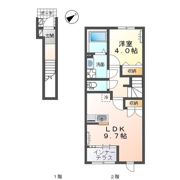 阿見町中央5丁目新築アパート（仮の間取り画像