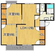 ロイヤルシェル A棟の間取り画像