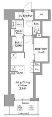 コンフォリア・リヴ博労町一丁目Qの間取り画像