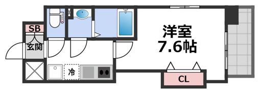 Luxe玉造Ⅱの間取り画像