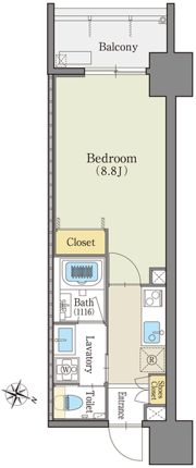グランドゥール瑞穂通の間取り画像