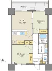 グランドゥール瑞穂通の間取り画像