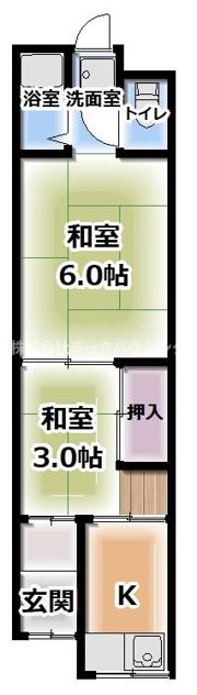 北田モモヨ貸家の間取り画像