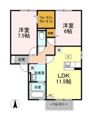 ルピナ大北 ABCDEFの間取り画像