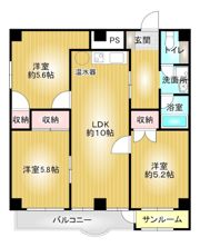 ビルトマンション西宮の間取り画像