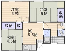 石井様貸家 南中の間取り画像