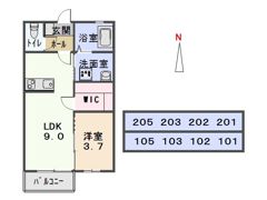 ヴァン・フローラの間取り画像