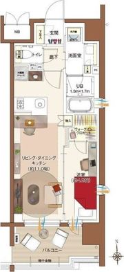 ソルティア天神橋一丁目の間取り画像