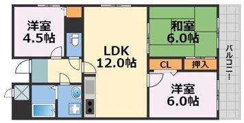 ドエル北堀江の間取り画像