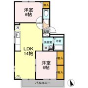 クレージュ中村の間取り画像