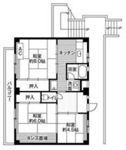 ビレッジハウス不入斗1号棟の間取り画像