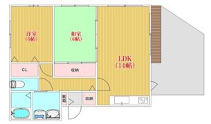 ハッピーエステート下白水北の間取り画像