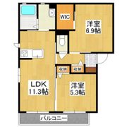 ヴィラ・クレセオA棟の間取り画像