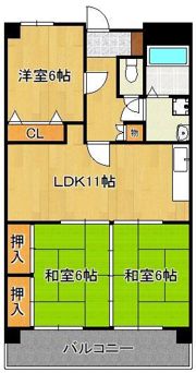 菊竹ビル金鶏の間取り画像