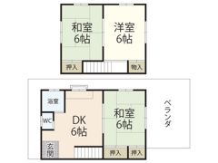 DIY中村メゾネット20-10 Aの間取り画像