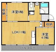 ビレッジハウス本城4号棟の間取り画像