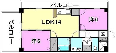 第二にきたつハイツの間取り画像