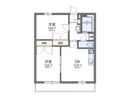 レオパレス鹿子木AREAⅠの間取り画像