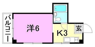 コーポ上野の間取り画像