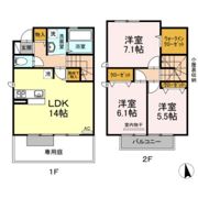 ラフィーネ下中野 B棟の間取り画像