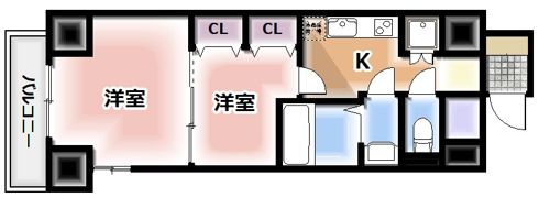 レジュールアッシュ梅田アクシアの間取り画像