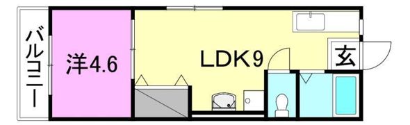 ピカデリーサーカス衣山の間取り画像