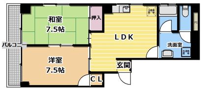 高殿ハイムの間取り画像