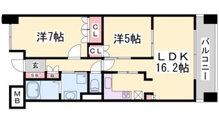 アーバネックス三宮磯辺通の間取り画像