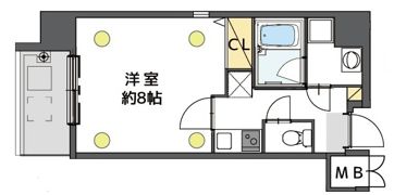 ウエンズ阿波座西の間取り画像