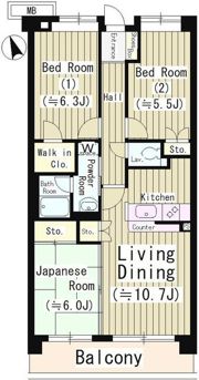 ファインクレスト若葉台の間取り画像