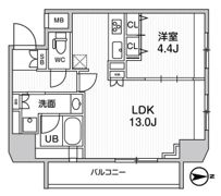 ジェノヴィア浅草橋Ⅱスカイガーデンの間取り画像