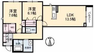 ベレオガーデンズ福富西の間取り画像