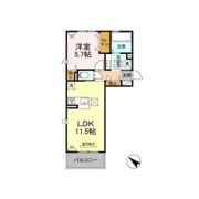 D-ROOM隈府 A棟の間取り画像