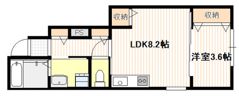 ブロギー南栄の間取り画像